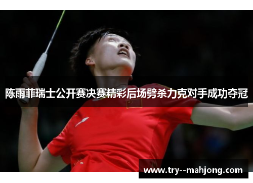 陈雨菲瑞士公开赛决赛精彩后场劈杀力克对手成功夺冠